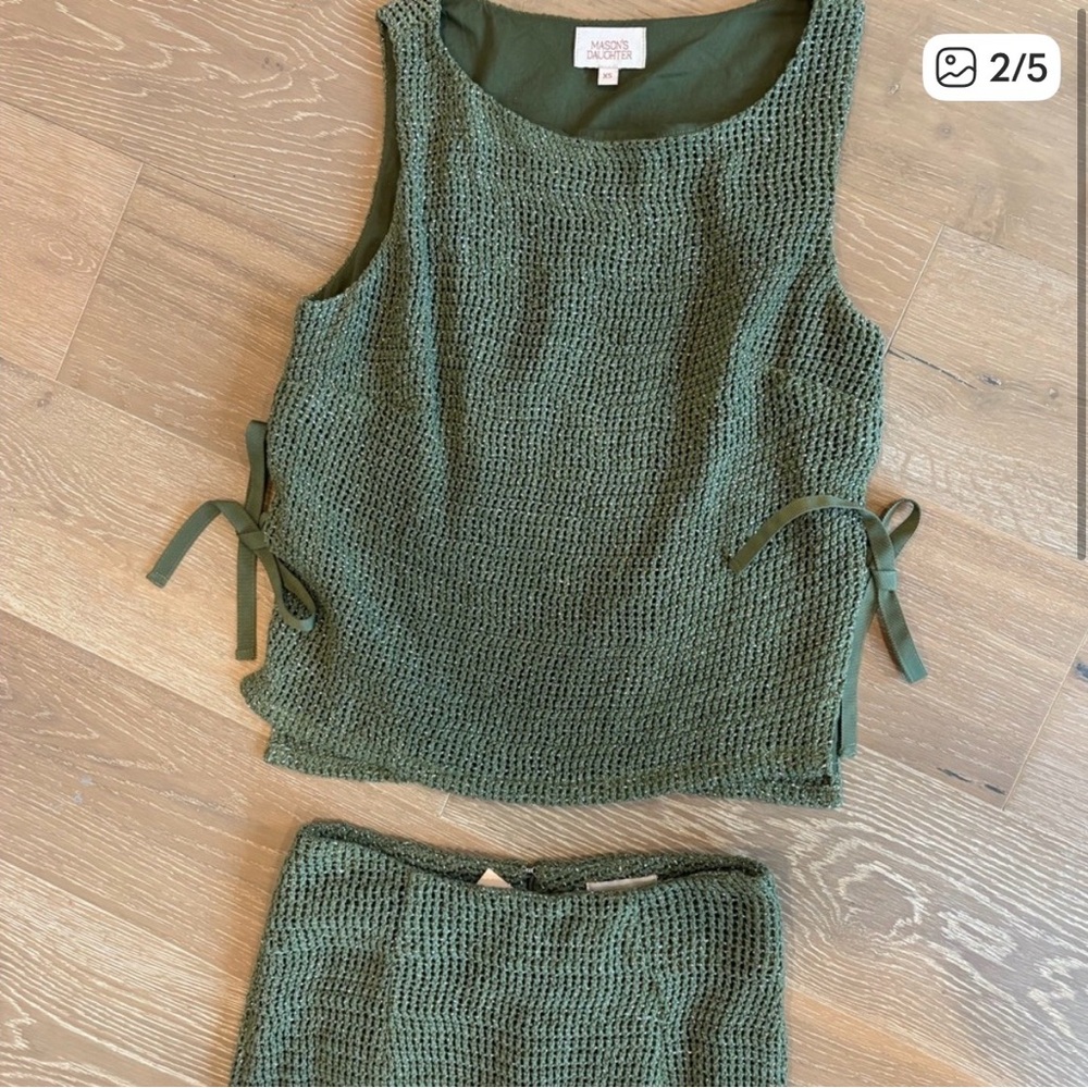 Green Knit Sleeveless Top
